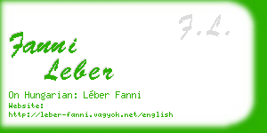 fanni leber business card
